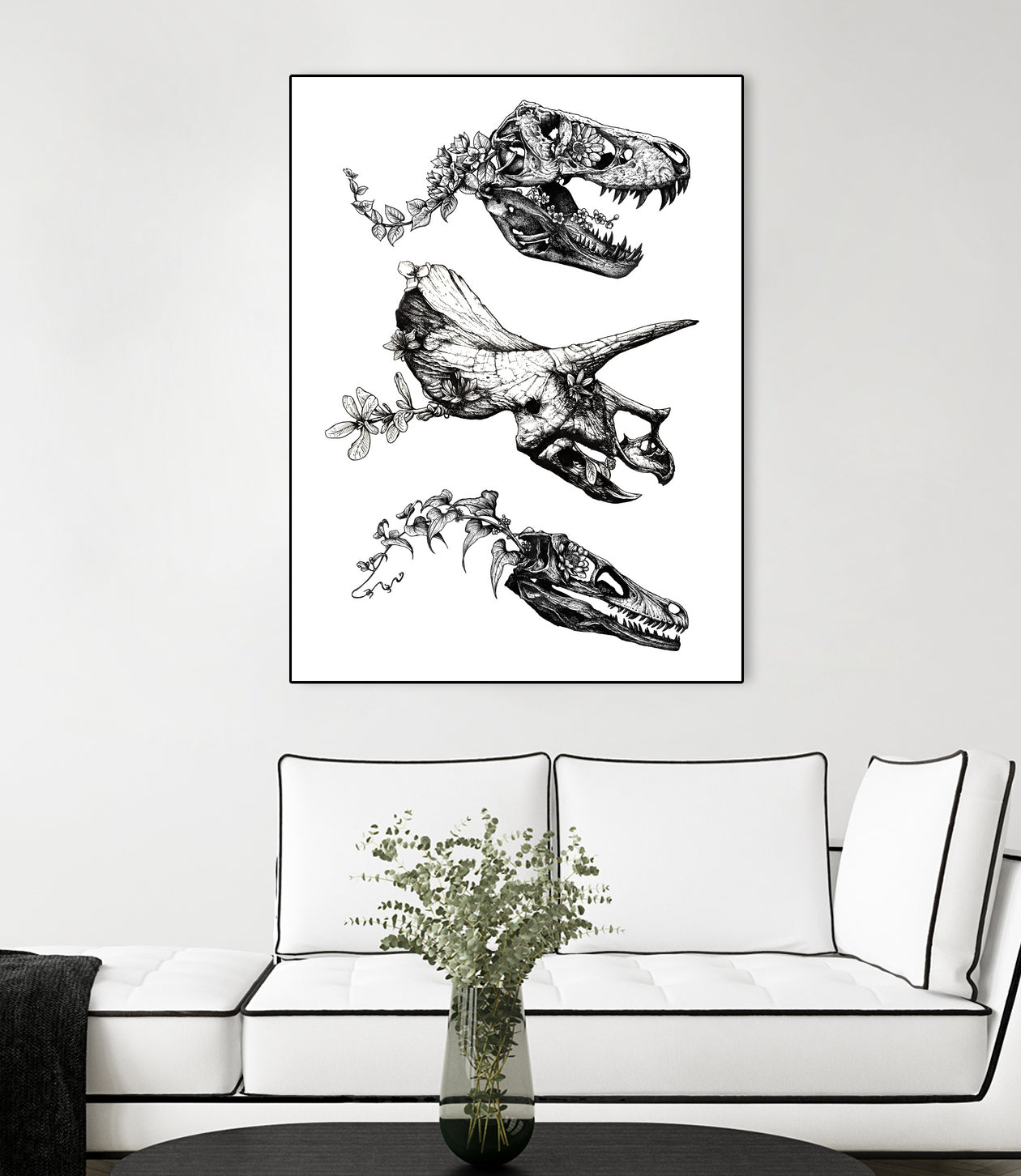 Jurassic Bloom by Nicolas Côme on GIANT ART - black photo illustration