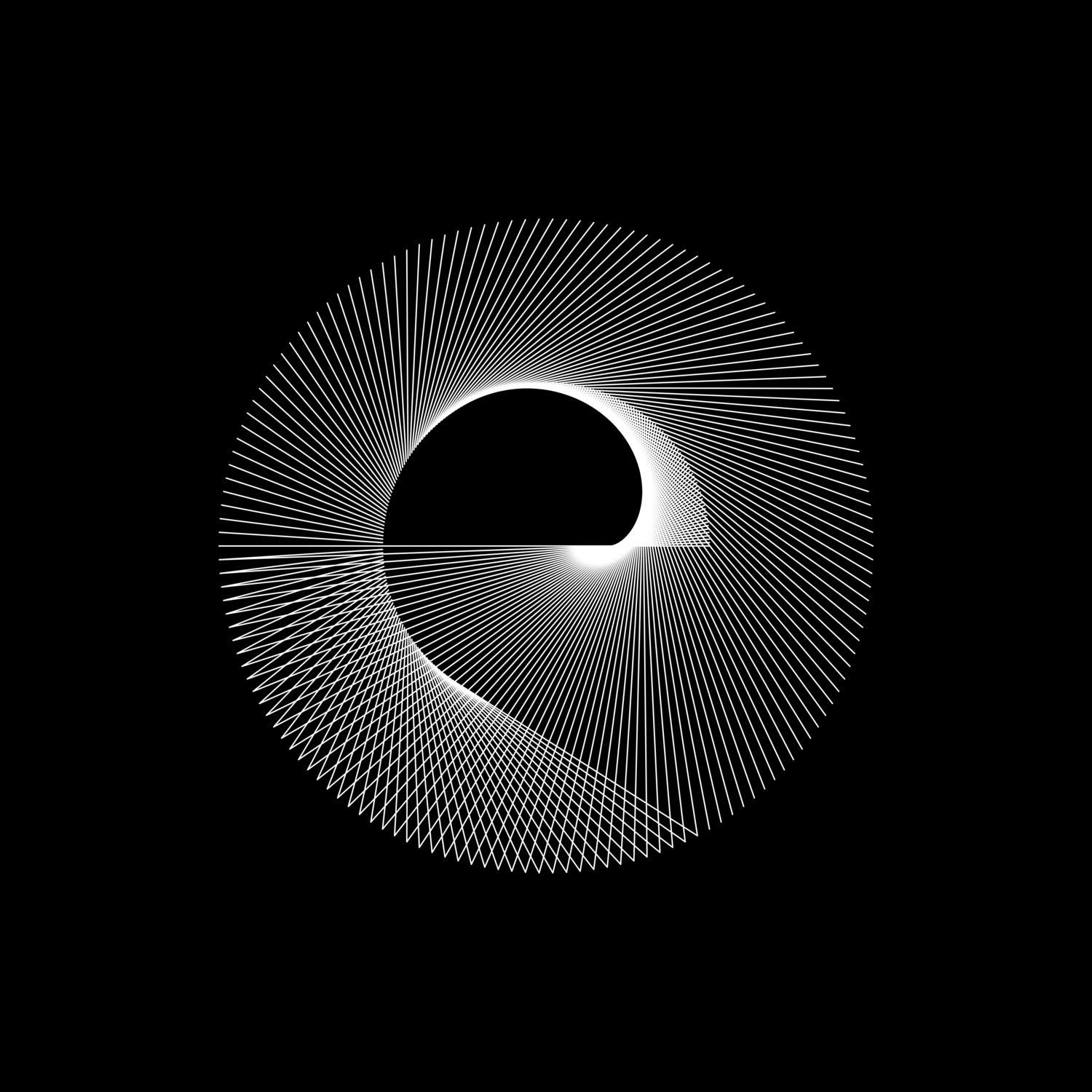 Variations on a Cardioid Theme 243 by Iustina Istrati on GIANT ART - black digital drawing