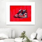 Nike Air jordan 1 by mfr work on GIANT ART - red vector illustration