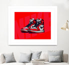 Nike Air jordan 1 by mfr work on GIANT ART - red vector illustration