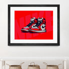 Nike Air jordan 1 by mfr work on GIANT ART - red vector illustration