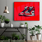 Nike Air jordan 1 by mfr work on GIANT ART - red vector illustration