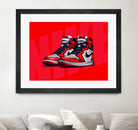 Nike Air jordan 1 by mfr work on GIANT ART - red vector illustration