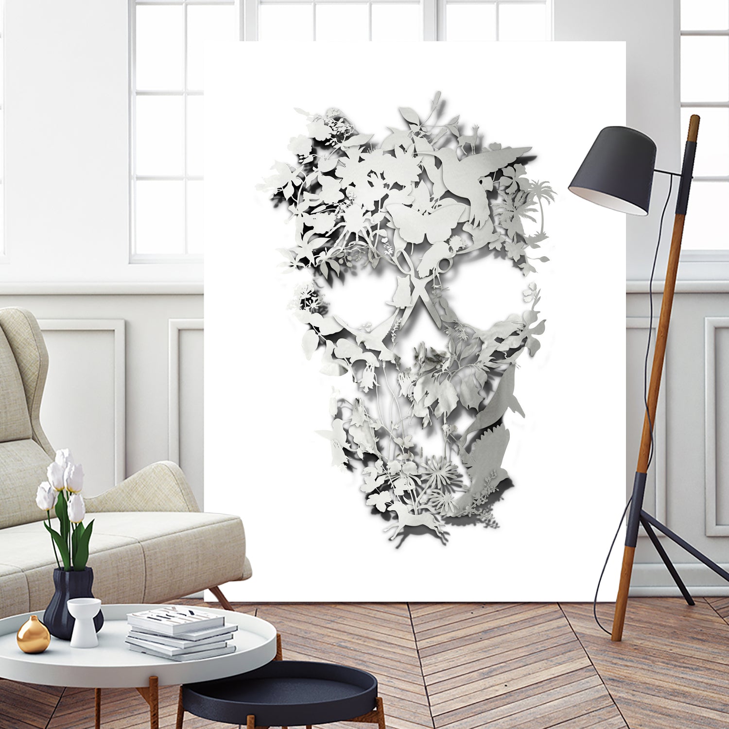 Simple Skull by Ali Gulec on GIANT ART - white digital drawing