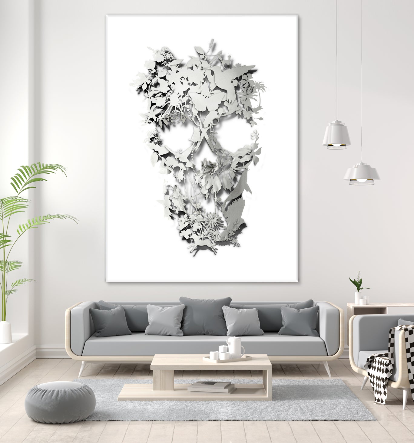 Simple Skull by Ali Gulec on GIANT ART - white digital drawing