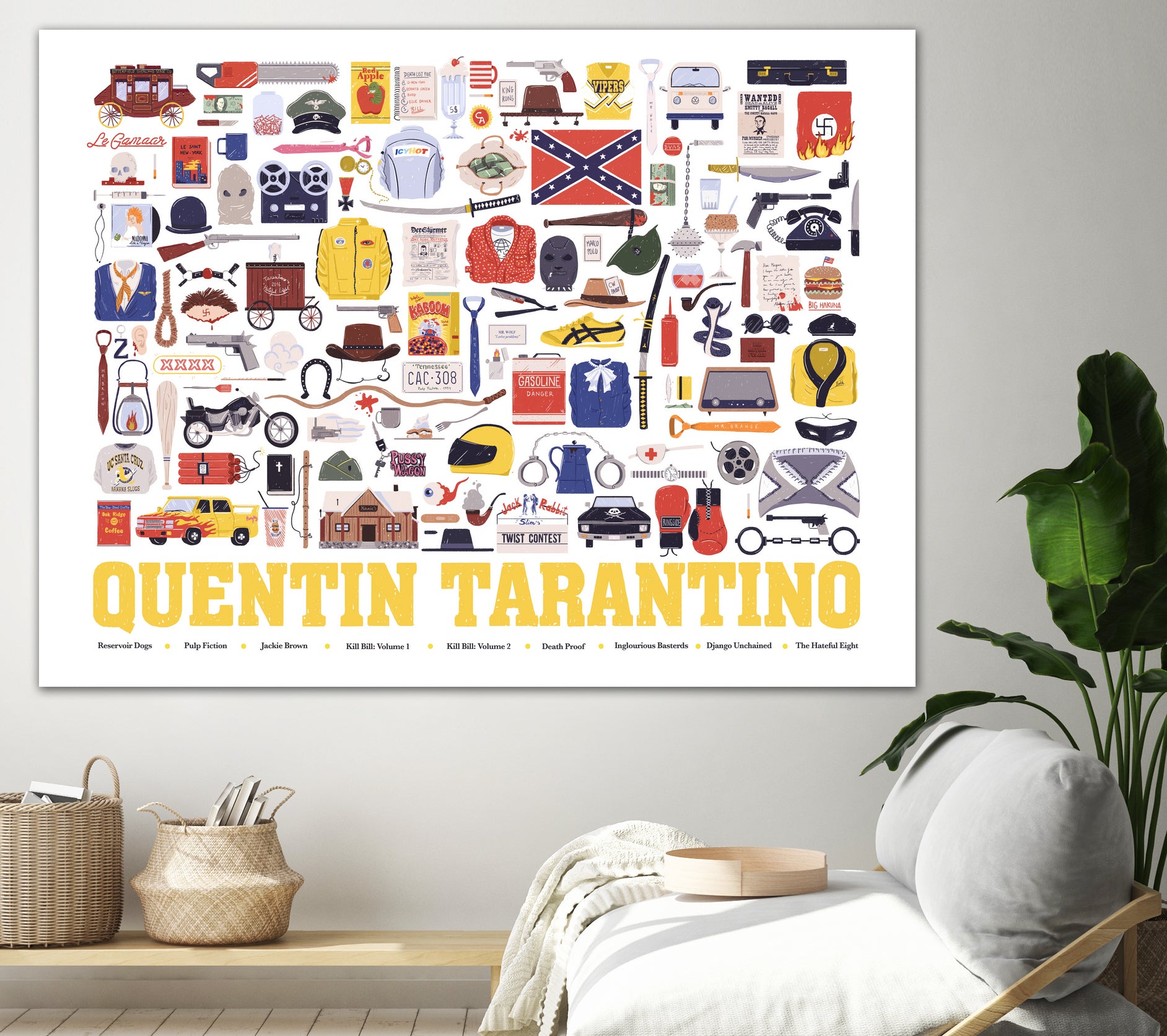 Quentin Tarantino by Maria Suarez-Inclan on GIANT ART - yellow digital drawing