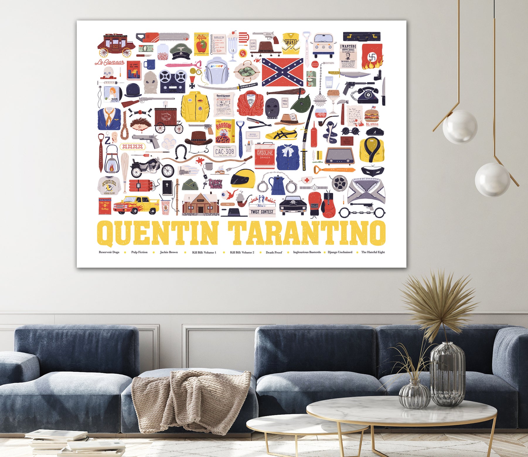 Quentin Tarantino by Maria Suarez-Inclan on GIANT ART - yellow digital drawing