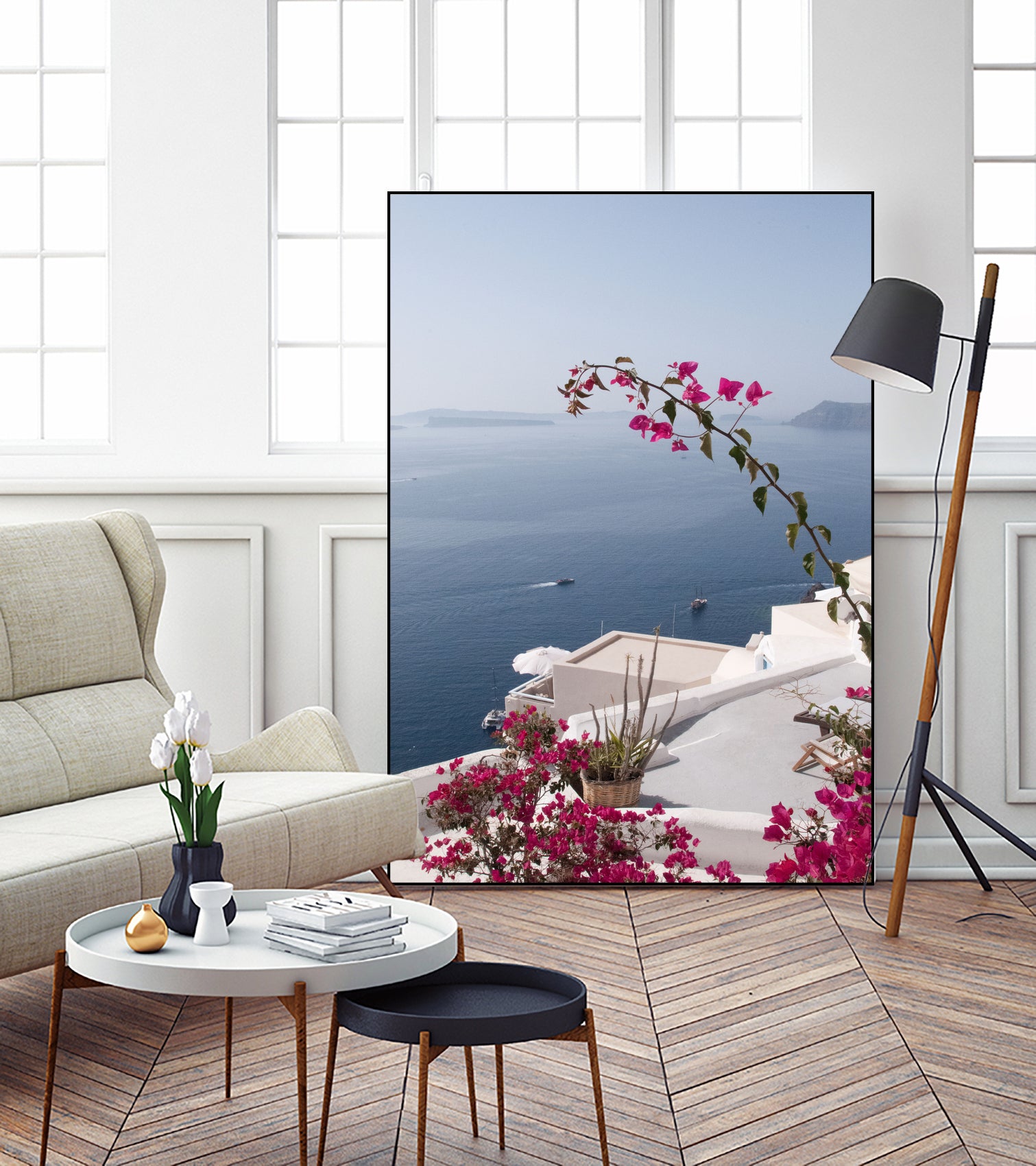 Santorini Oia #1 #wall #art by Anita & Bella Jantz on GIANT ART - blue photo manipulation