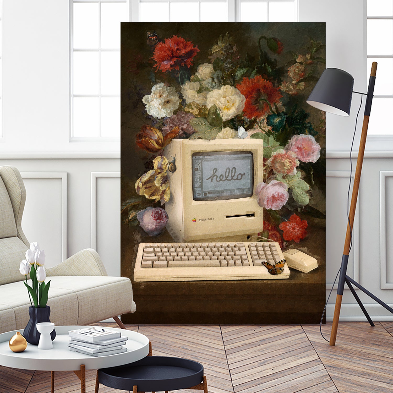 Apple and Flowers by Jonas Loose on GIANT ART - yellow photo manipulation