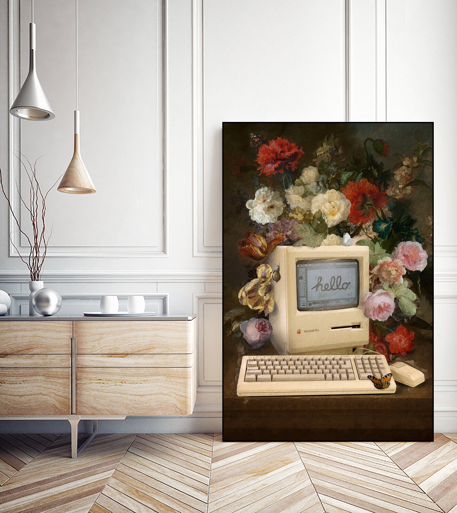 Apple and Flowers by Jonas Loose on GIANT ART - yellow photo manipulation