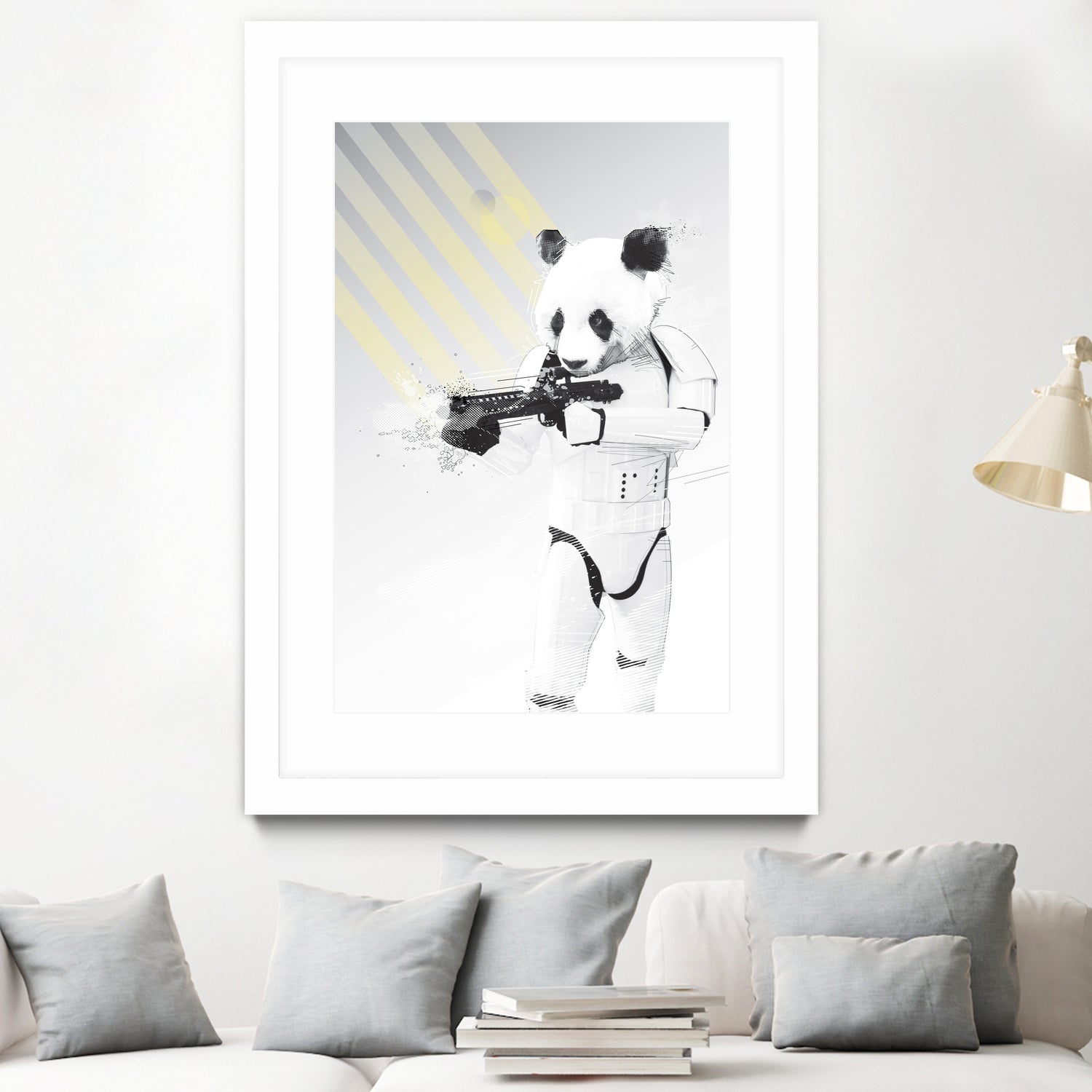 Stormtrooper Panda by Koen Cheung Mok on GIANT ART - white digital drawing