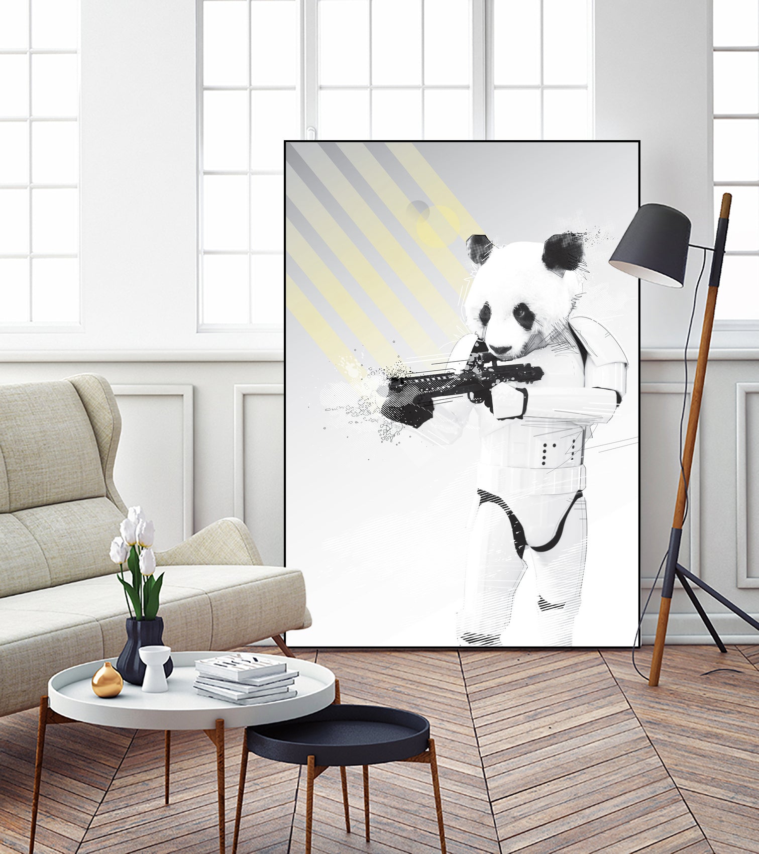 Stormtrooper Panda by Koen Cheung Mok on GIANT ART - white digital drawing