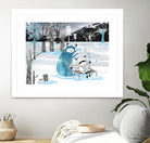 Snow Monster by Holly Hatam on GIANT ART - blue digital painting