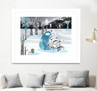 Snow Monster by Holly Hatam on GIANT ART - blue digital painting