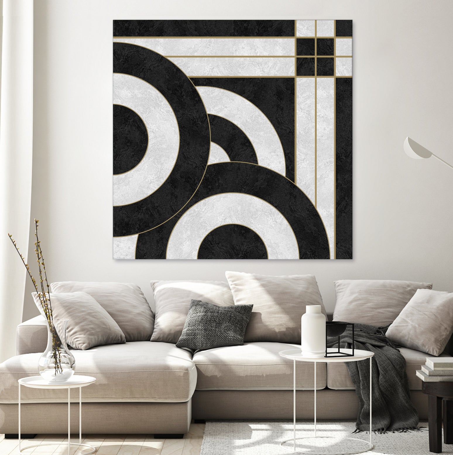 Geometric Marble by M.TERESA HERNANDEZ on GIANT ART - black digital painting