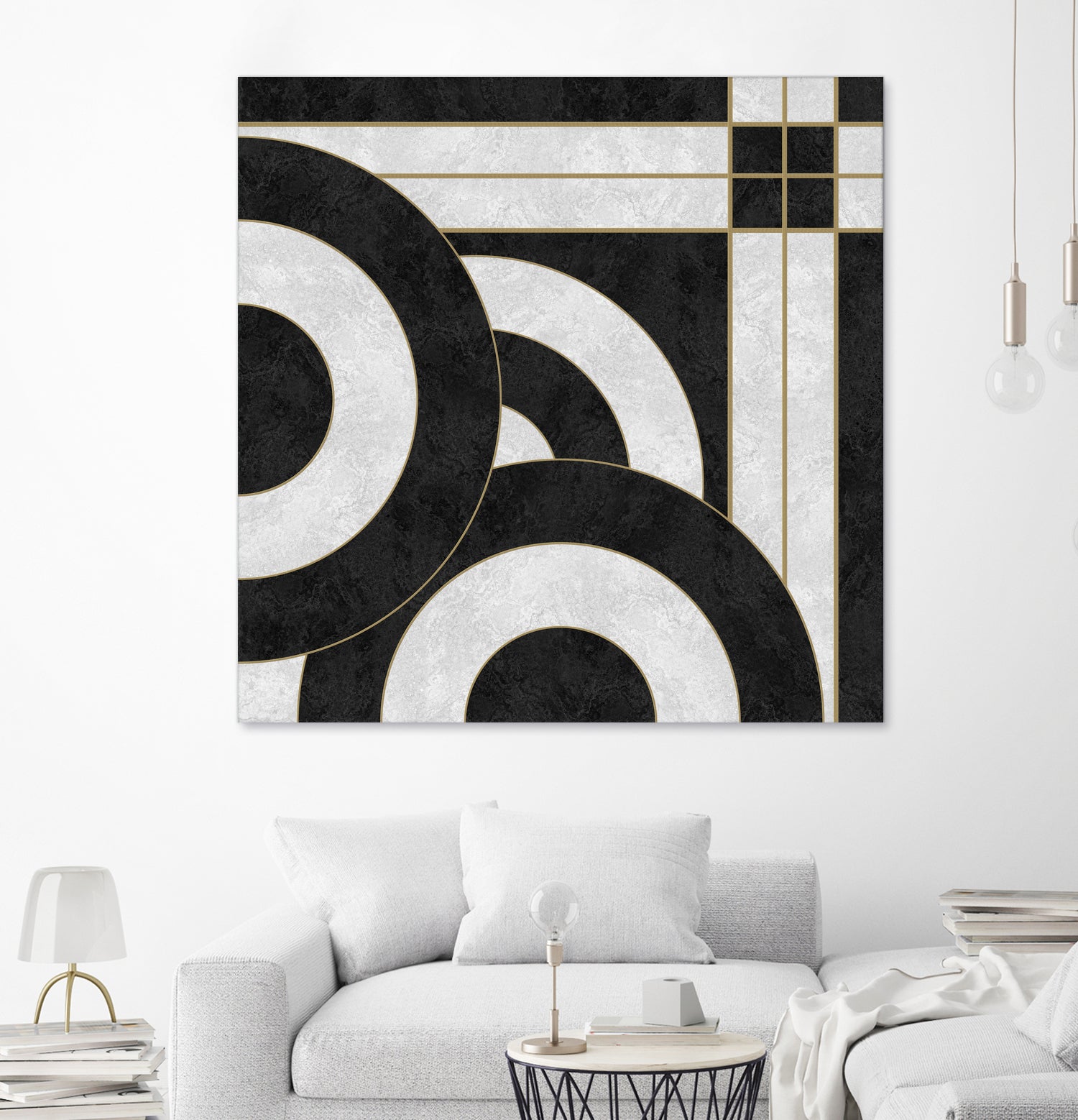 Geometric Marble by M.TERESA HERNANDEZ on GIANT ART - black digital painting