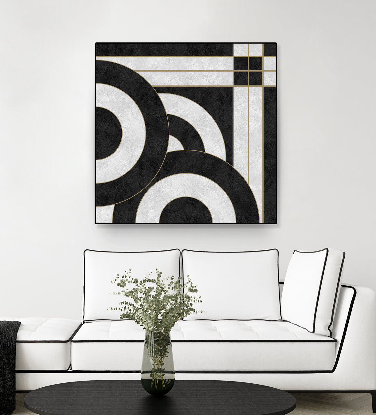 Geometric Marble by M.TERESA HERNANDEZ on GIANT ART - black digital painting