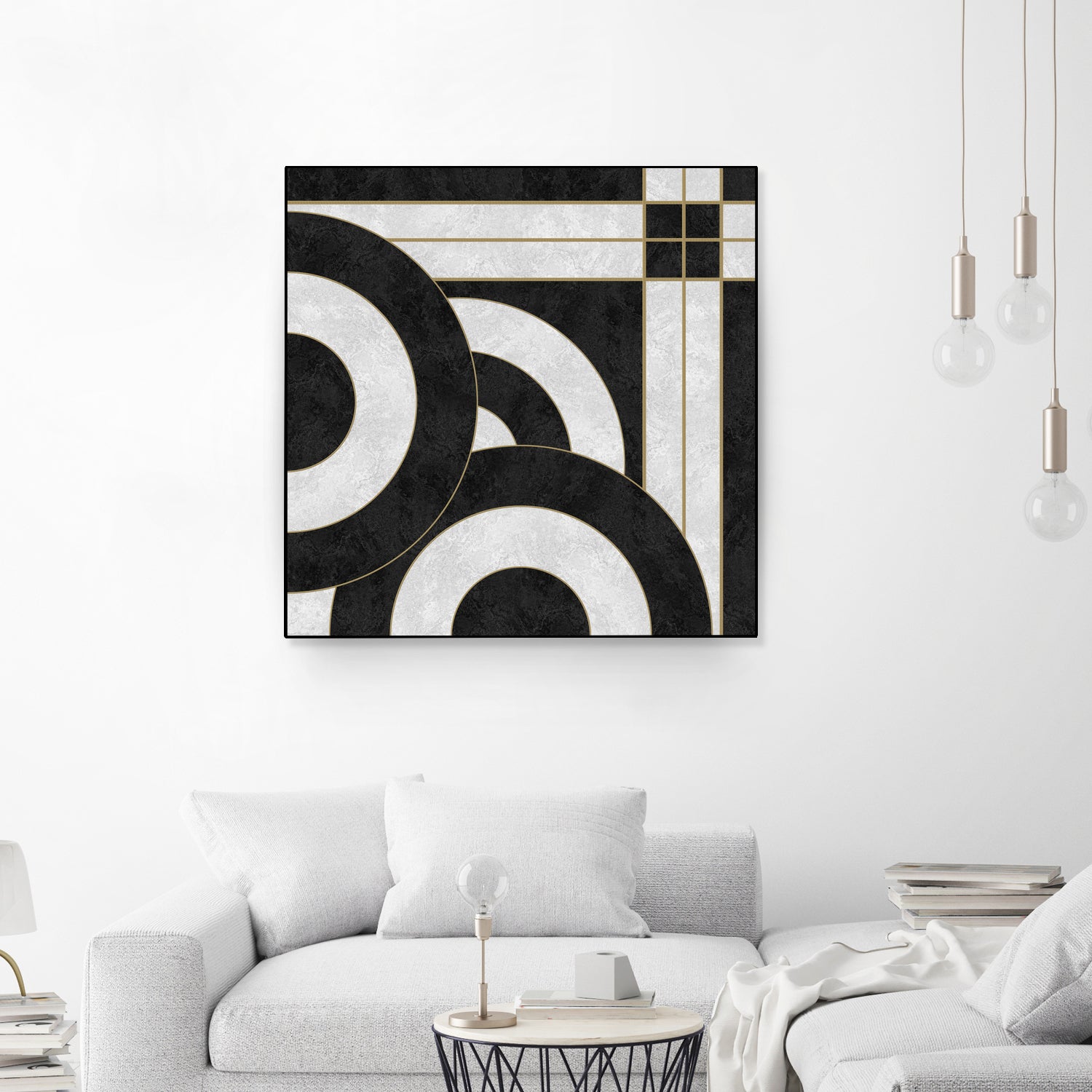 Geometric Marble by M.TERESA HERNANDEZ on GIANT ART - black digital painting