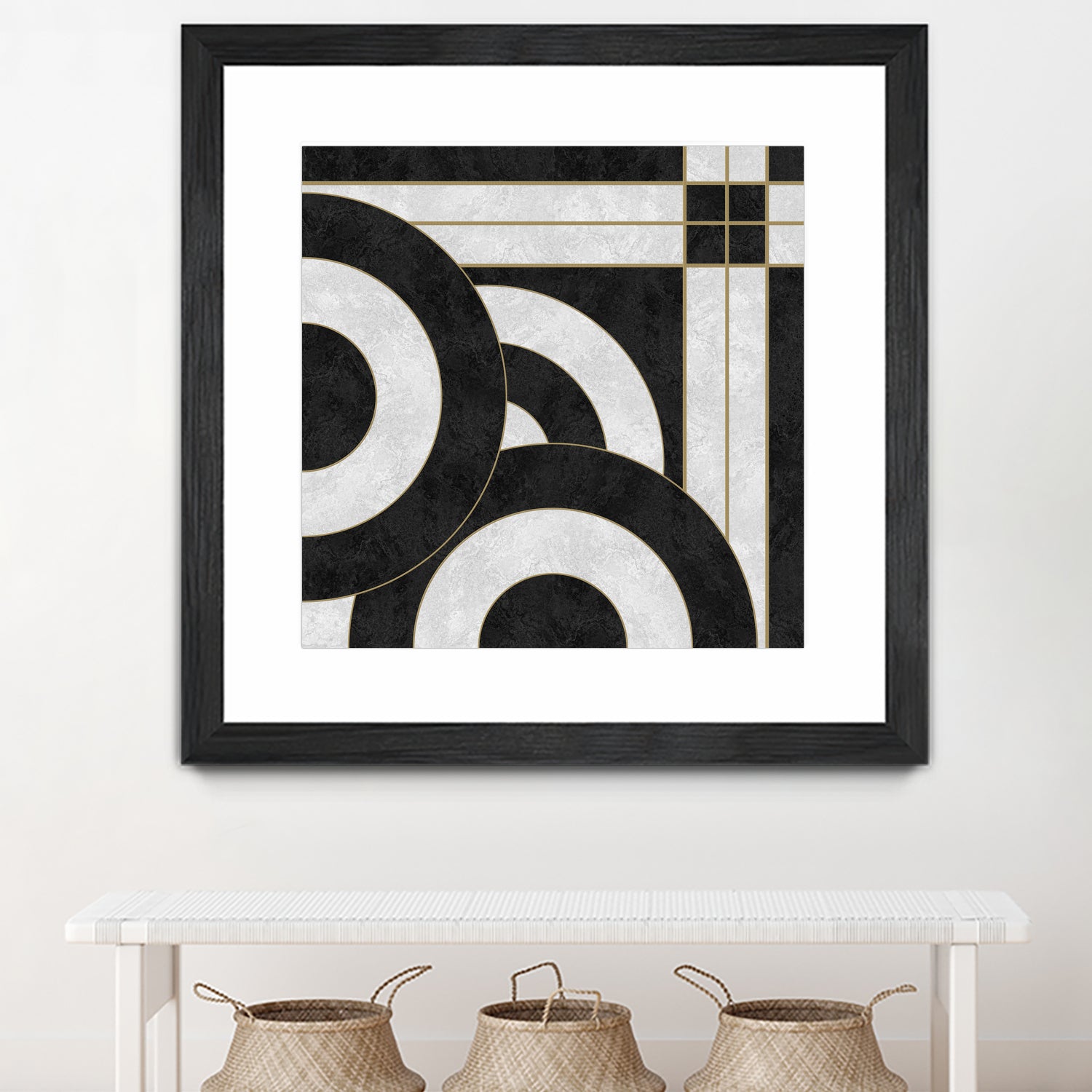 Geometric Marble by M.TERESA HERNANDEZ on GIANT ART - black digital painting