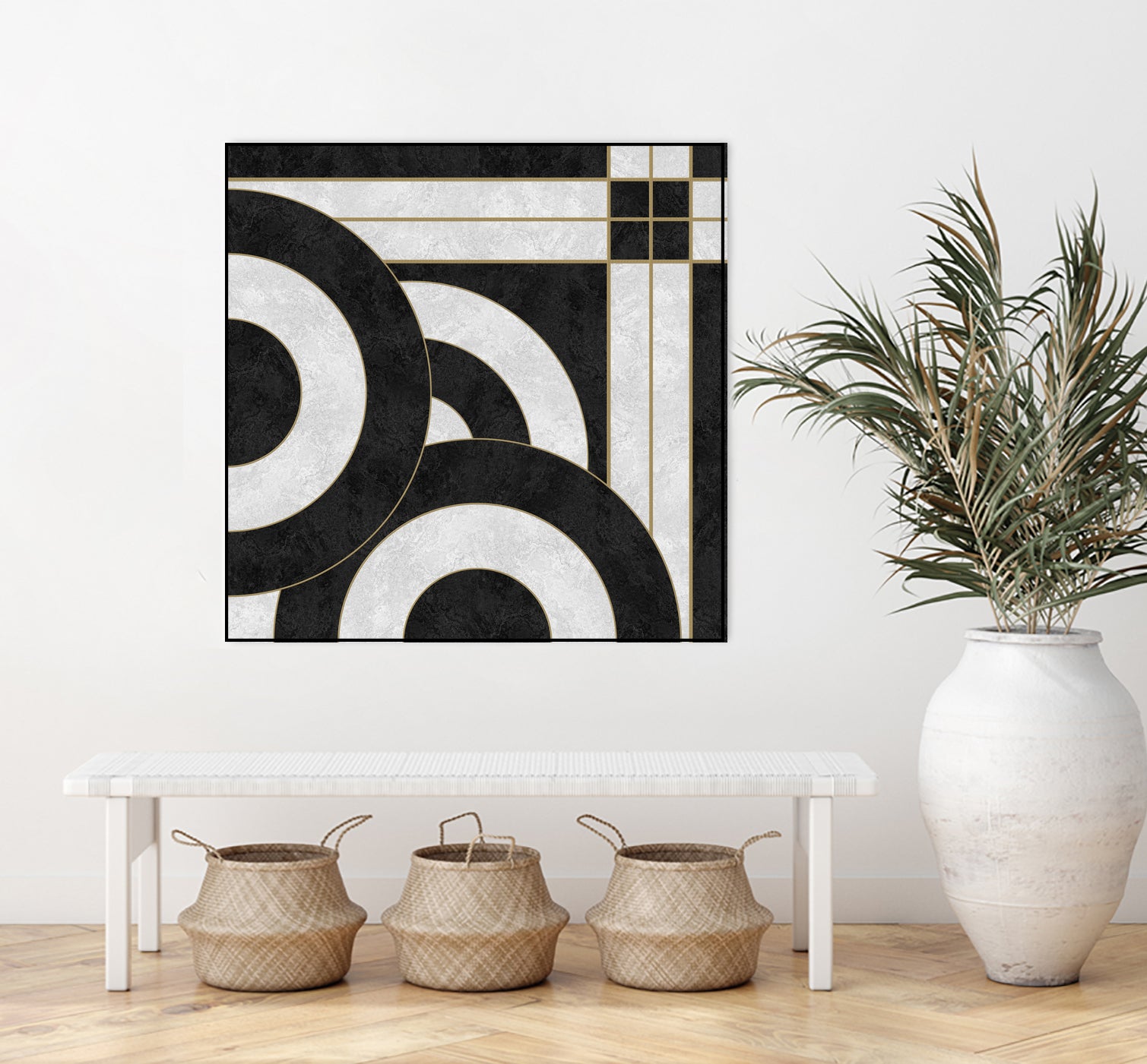 Geometric Marble by M.TERESA HERNANDEZ on GIANT ART - black digital painting