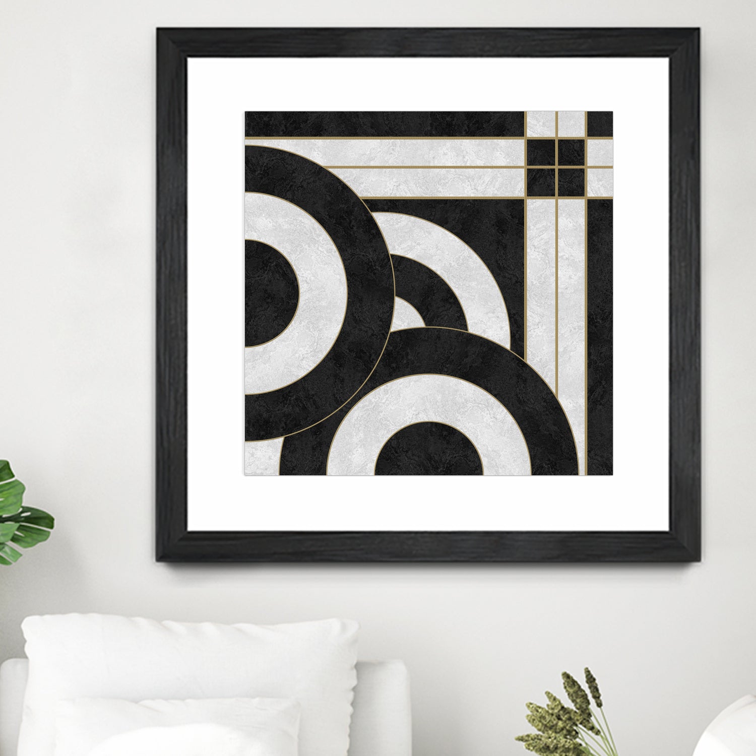 Geometric Marble by M.TERESA HERNANDEZ on GIANT ART - black digital painting