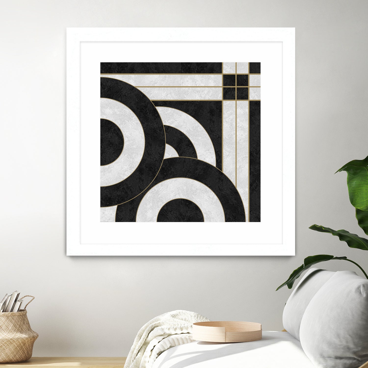 Geometric Marble by M.TERESA HERNANDEZ on GIANT ART - black digital painting