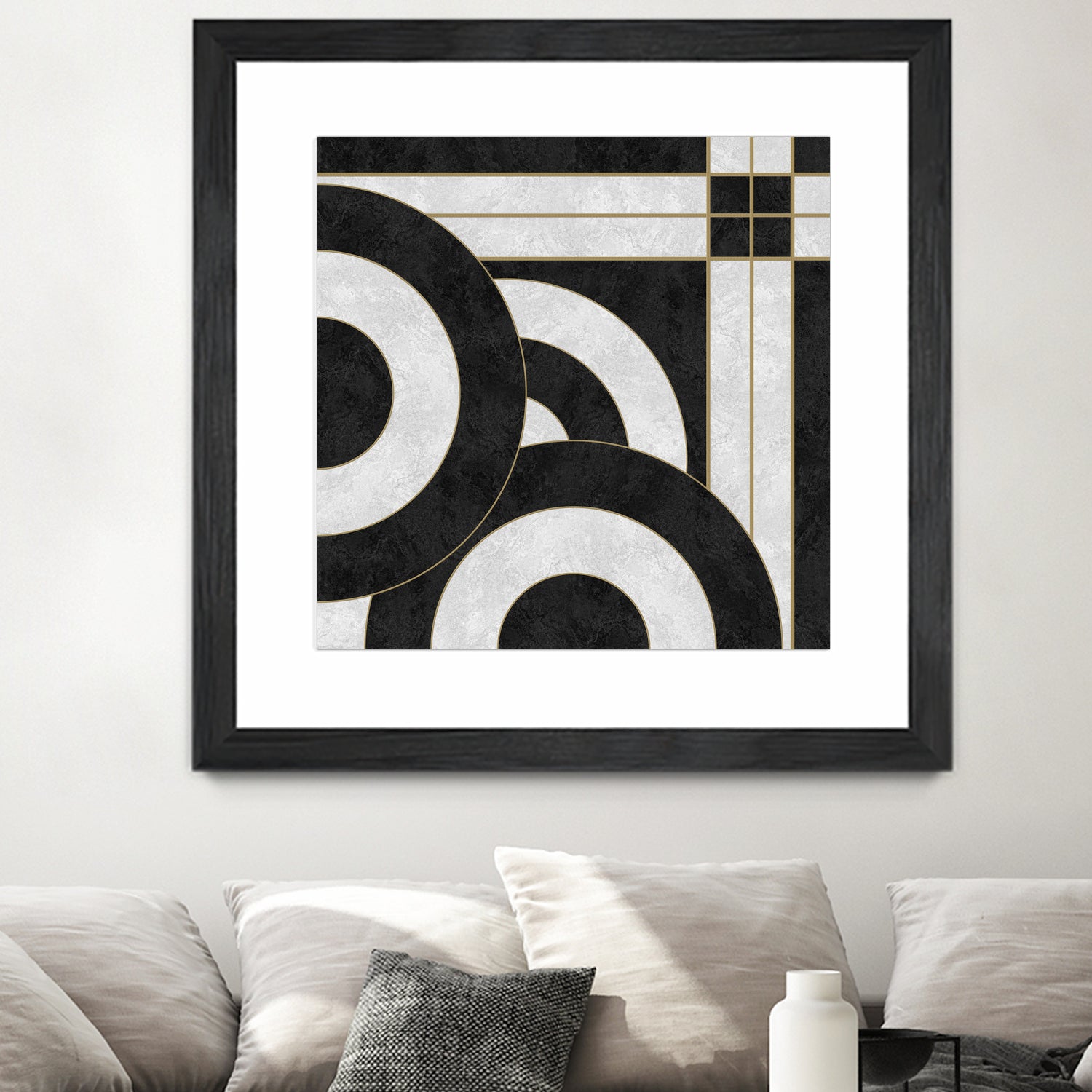 Geometric Marble by M.TERESA HERNANDEZ on GIANT ART - black digital painting