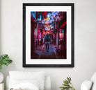 Japan Photographic Street City by Dimas Art on GIANT ART - fuchsia photo illustration