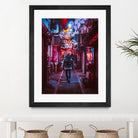 Japan Photographic Street City by Dimas Art on GIANT ART - fuchsia photo illustration