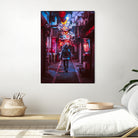 Japan Photographic Street City by Dimas Art on GIANT ART - fuchsia photo illustration