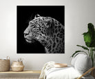 Leopard in black and white by Lukas Holas on GIANT ART - black photo manipulation