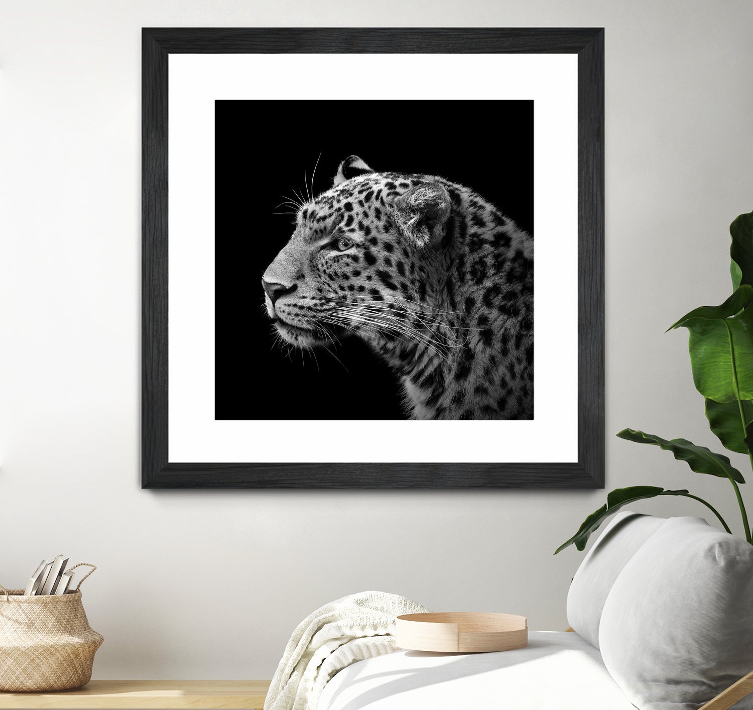 Leopard in black and white by Lukas Holas on GIANT ART - black photo manipulation