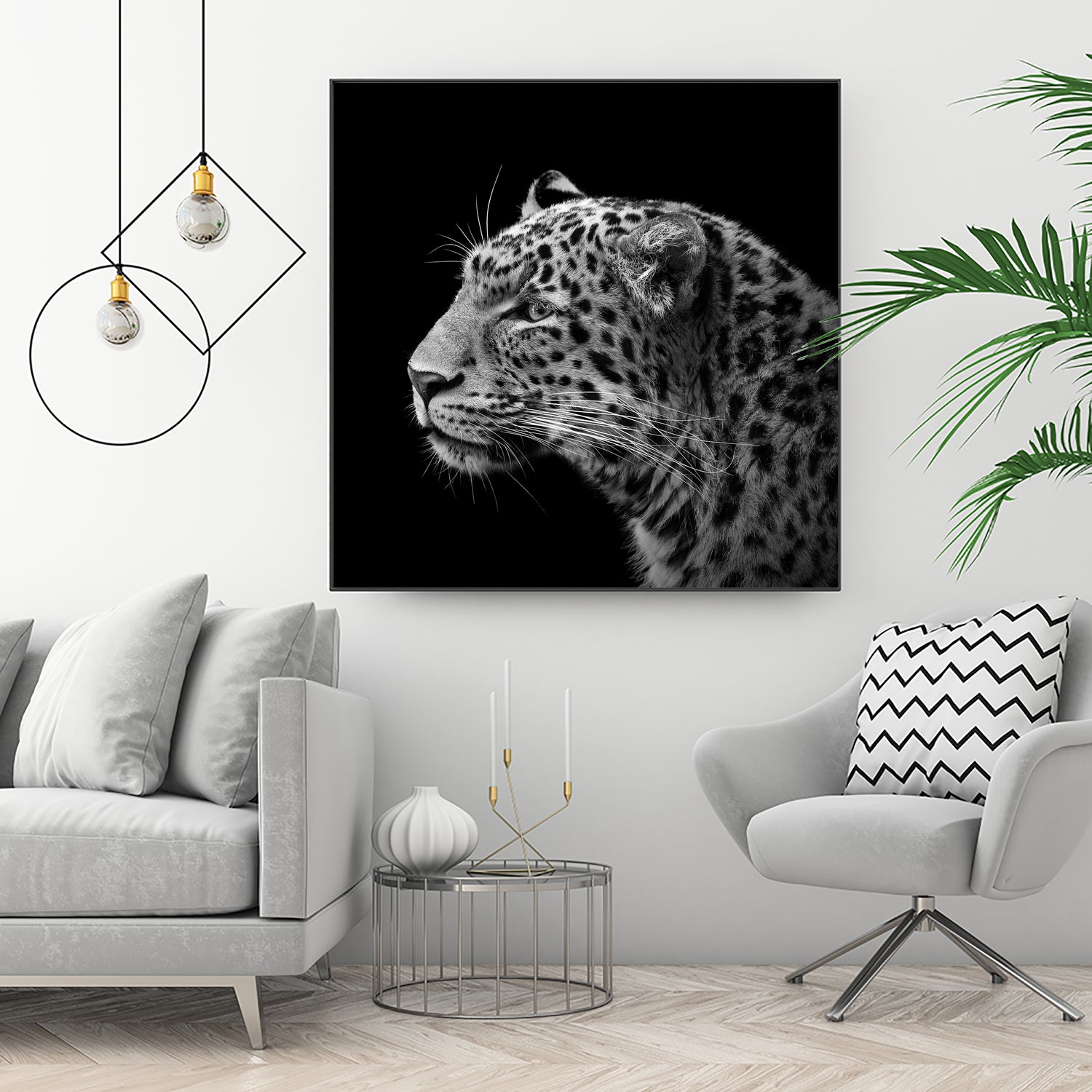 Leopard in black and white by Lukas Holas on GIANT ART - black photo manipulation