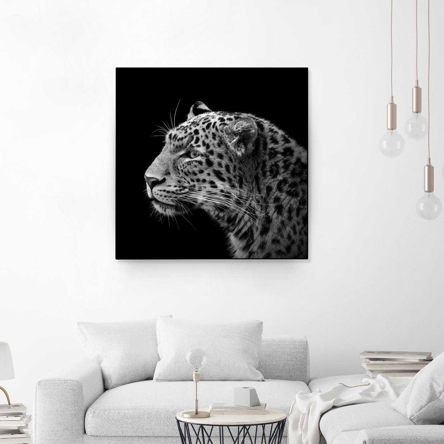 Leopard in black and white by Lukas Holas on GIANT ART - black photo manipulation