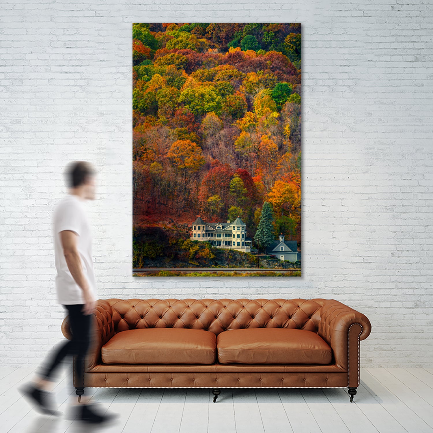 Highland House by Chris Lord on GIANT ART - orange digital painting