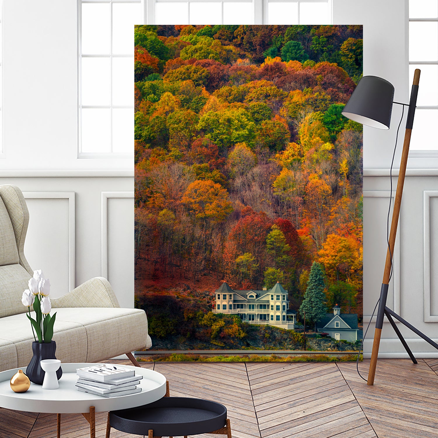 Highland House by Chris Lord on GIANT ART - orange digital painting