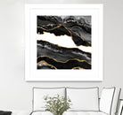 Black & Gold Agate Texture 06 by Isabel Muñoz on GIANT ART - black digital painting