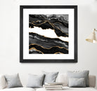 Black & Gold Agate Texture 06 by Isabel Muñoz on GIANT ART - black digital painting