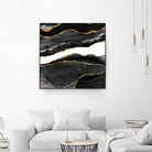 Black & Gold Agate Texture 08 by Isabel Muñoz on GIANT ART - black digital painting