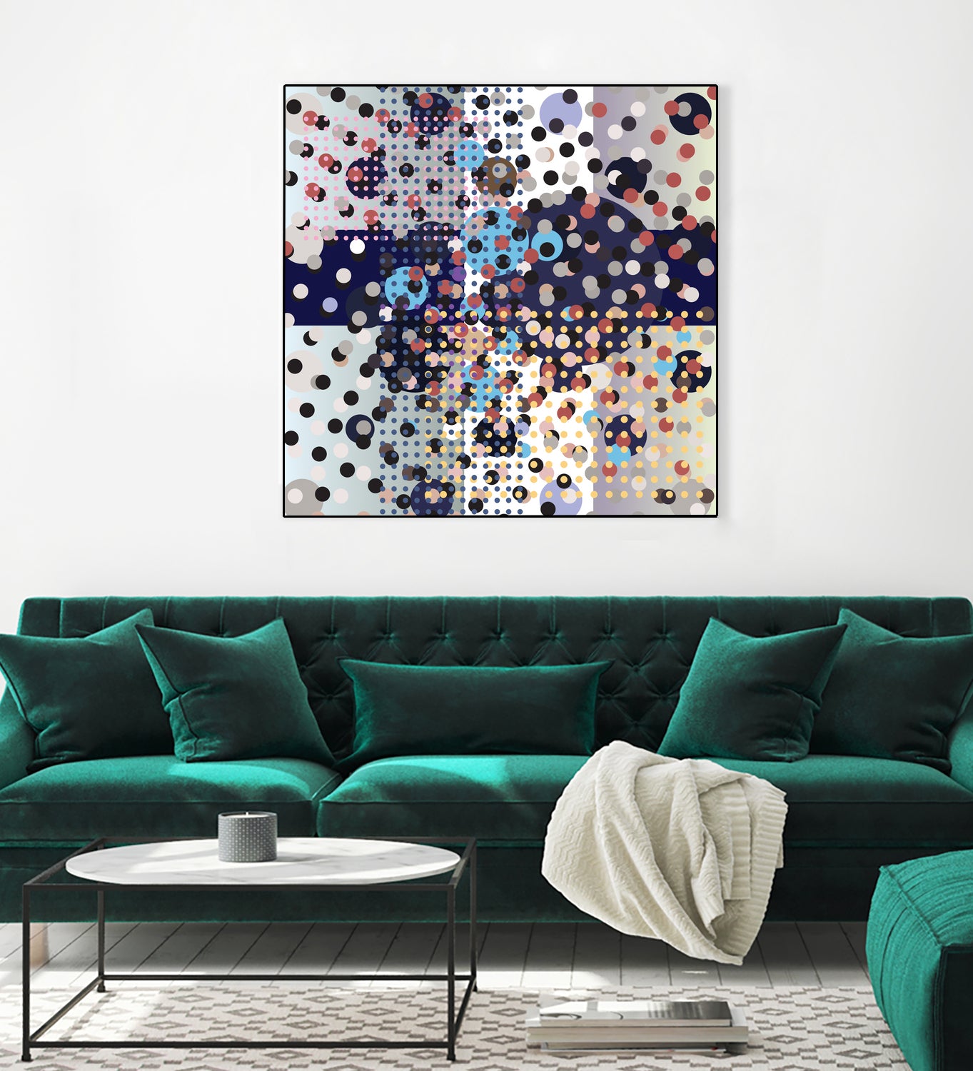 Polka Dot Composition by Anna Khokhlova on GIANT ART - gray digital drawing