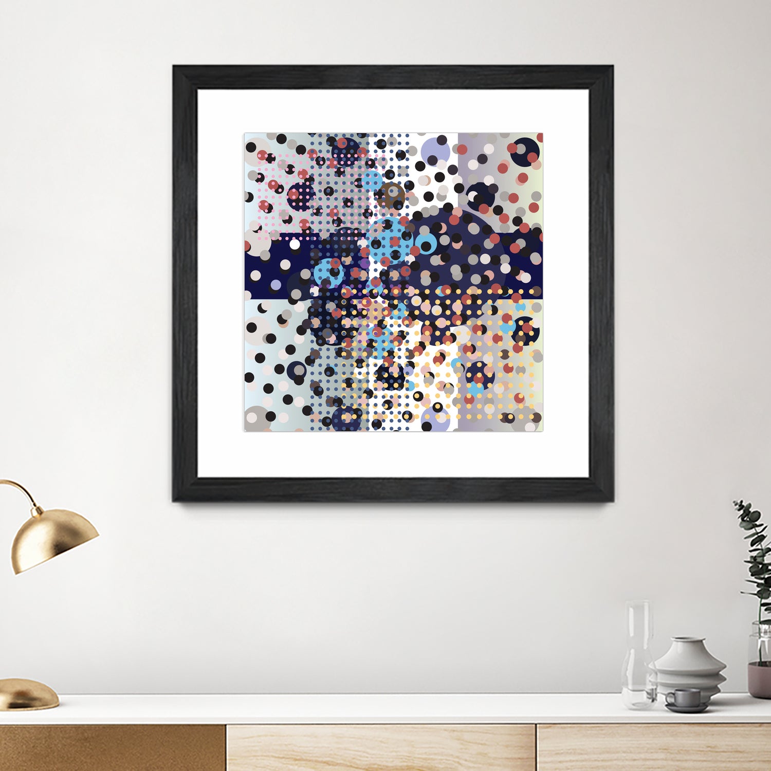 Polka Dot Composition by Anna Khokhlova on GIANT ART - gray digital drawing