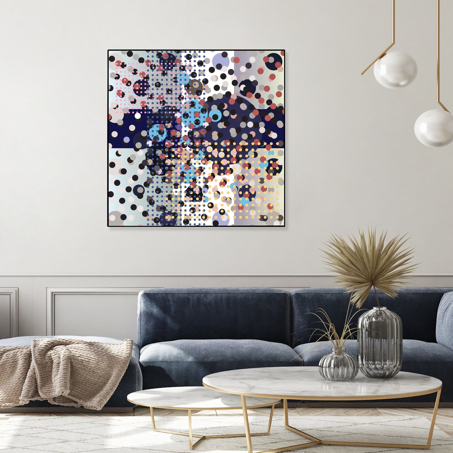 Polka Dot Composition by Anna Khokhlova on GIANT ART - gray digital drawing