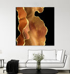 Orange Gold Agate Texture 03 by Isabel Muñoz on GIANT ART - orange digital painting