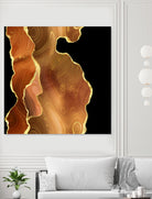 Orange Gold Agate Texture 03 by Isabel Muñoz on GIANT ART - orange digital painting