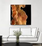 Orange Gold Agate Texture 03 by Isabel Muñoz on GIANT ART - orange digital painting