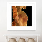 Orange Gold Agate Texture 03 by Isabel Muñoz on GIANT ART - orange digital painting