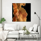 Orange Gold Agate Texture 03 by Isabel Muñoz on GIANT ART - orange digital painting