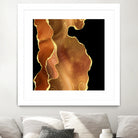 Orange Gold Agate Texture 03 by Isabel Muñoz on GIANT ART - orange digital painting