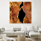 Orange Gold Agate Texture 04 by Isabel Muñoz on GIANT ART - orange digital painting