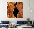 Orange Gold Agate Texture 04 by Isabel Muñoz on GIANT ART - orange digital painting